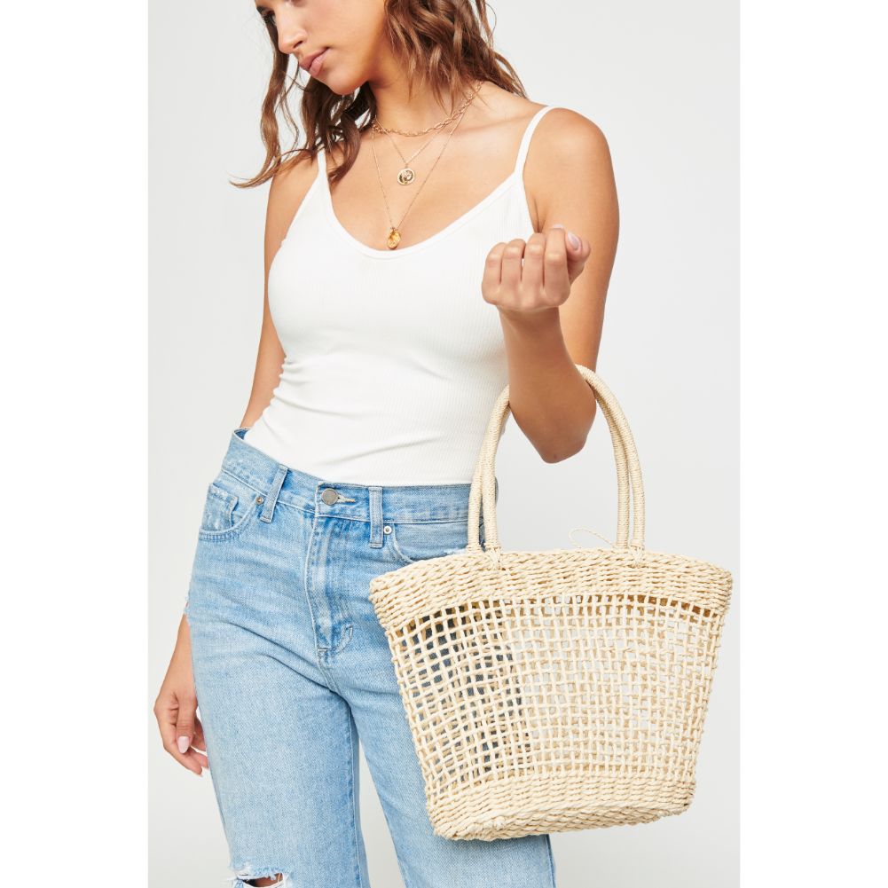 Woman wearing Ivory Urban Expressions Siona Tote NA-840611161895 View 2 | Ivory