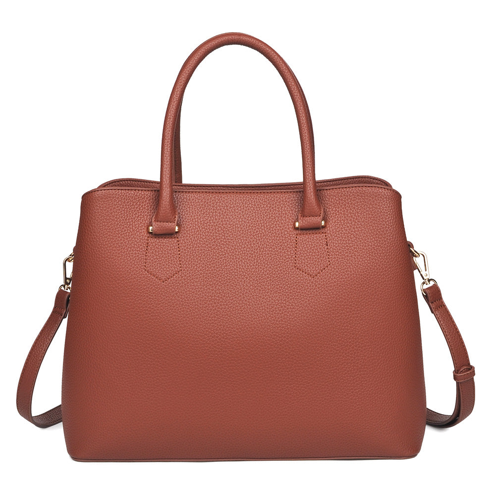 Product Image of Urban Expressions Leighton Satchel NA-840611151100 View 3 | Cognac