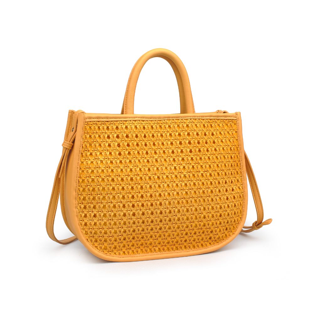 Woman wearing Mustard Urban Expressions Carmen Crossbody 840611169426 View 6 | Mustard