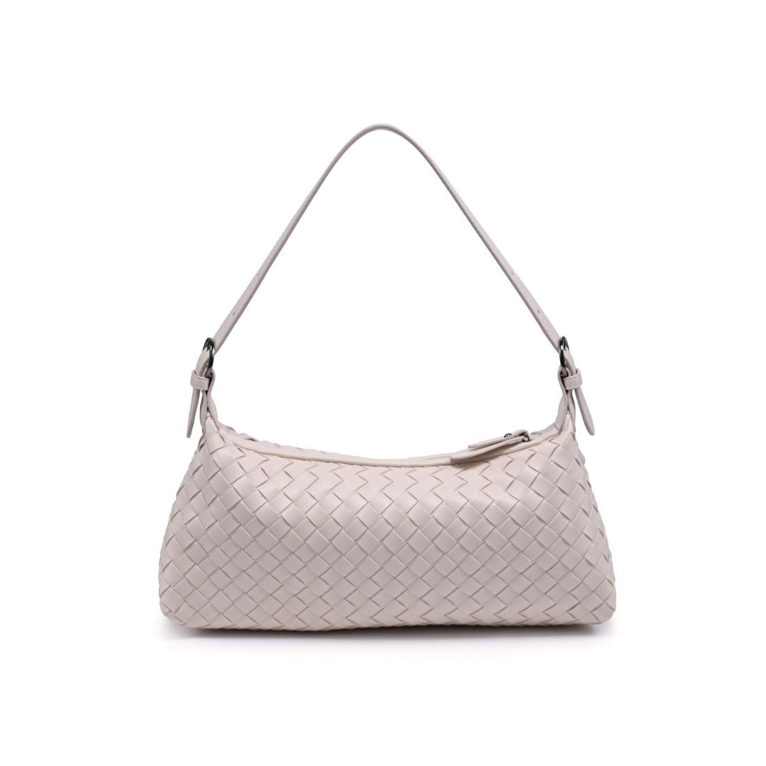 Woman wearing Oatmilk Urban Expressions Audrey Shoulder Bag 840504204067 View 7 | Oatmilk