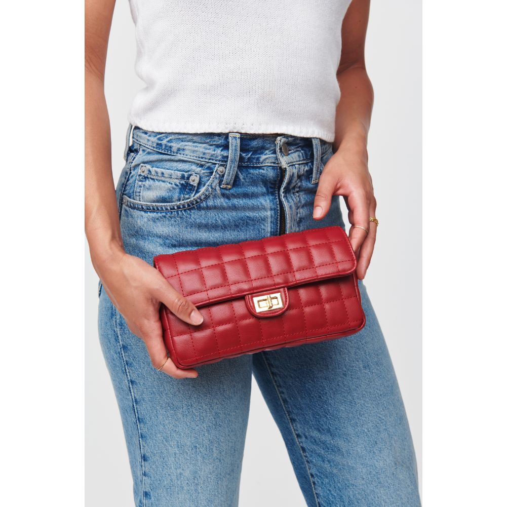 Woman wearing Red Urban Expressions Darcie Crossbody 818209012065 View 2 | Red