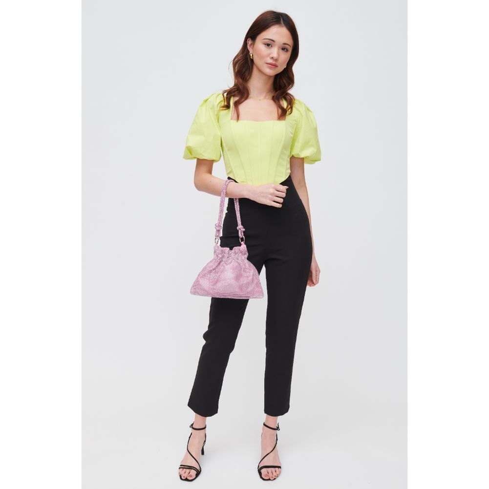Woman wearing Light Pink Urban Expressions Larissa Evening Bag 840611108982 View 3 | Light Pink