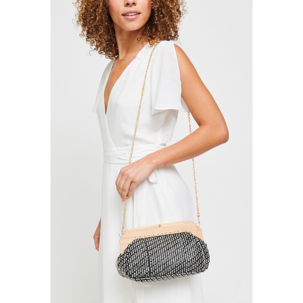 Woman wearing Black Urban Expressions Echo Clutch 840611182128 View 1 | Black