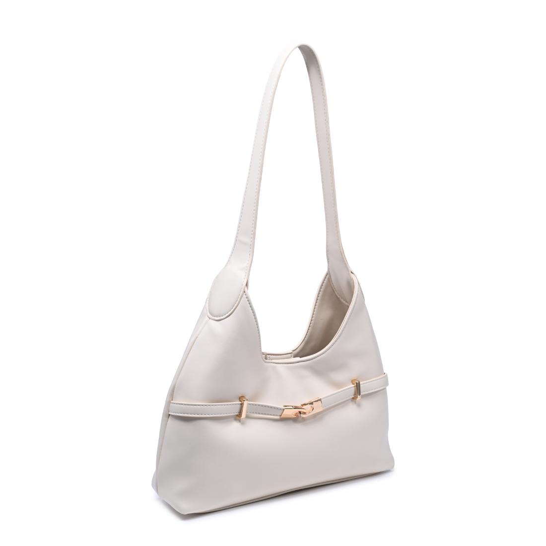 Woman wearing Oatmilk Urban Expressions Camila Shoulder Bag 840504205842 View 6 | Oatmilk