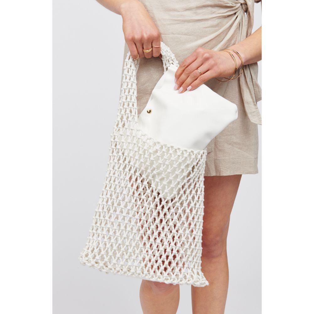 Woman wearing White Urban Expressions Antigua Tote 818209016025 View 4 | White