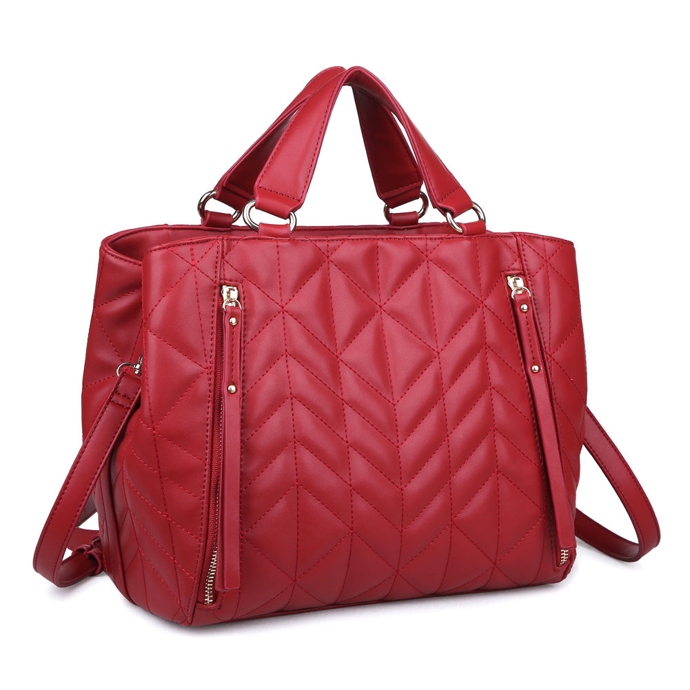 Woman wearing Red Urban Expressions Simone Satchel NA-840611149978 View 6 | Red