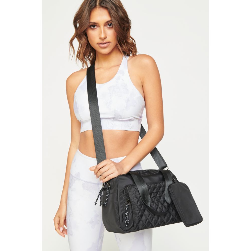 Woman wearing Black Urban Expressions Payton Crossbody 840611180551 View 1 | Black