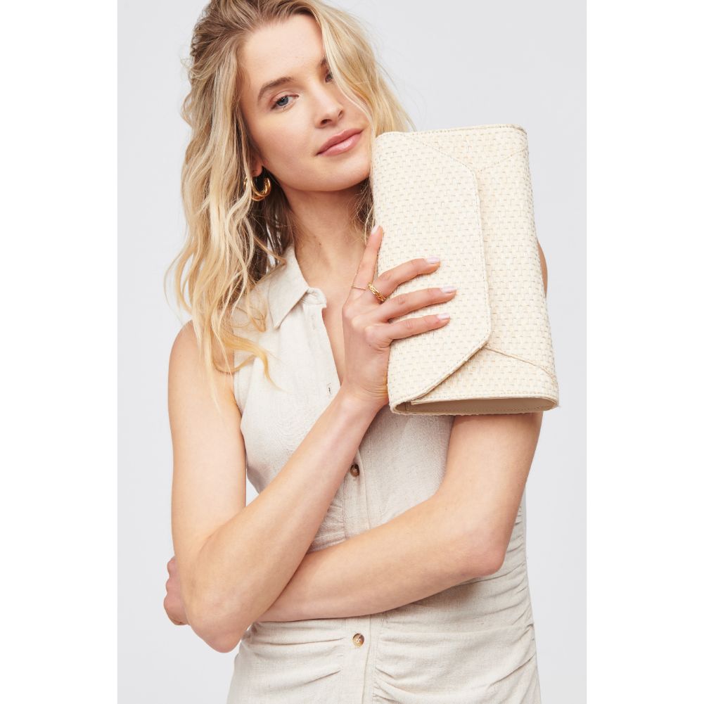 Woman wearing Natural Urban Expressions Dakota Clutch 840611100658 View 4 | Natural