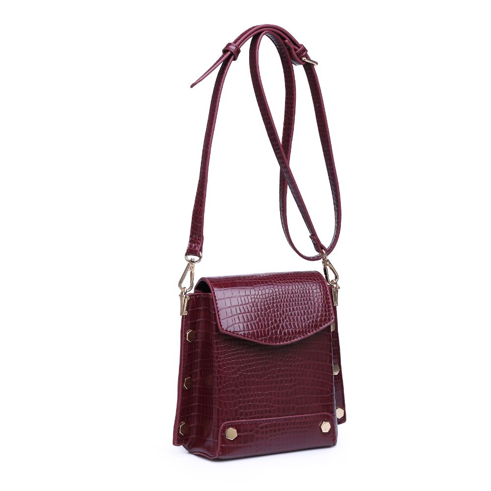 Product Image of Urban Expressions Taylor Croc Crossbody 840611165589 View 6 | Burgundy
