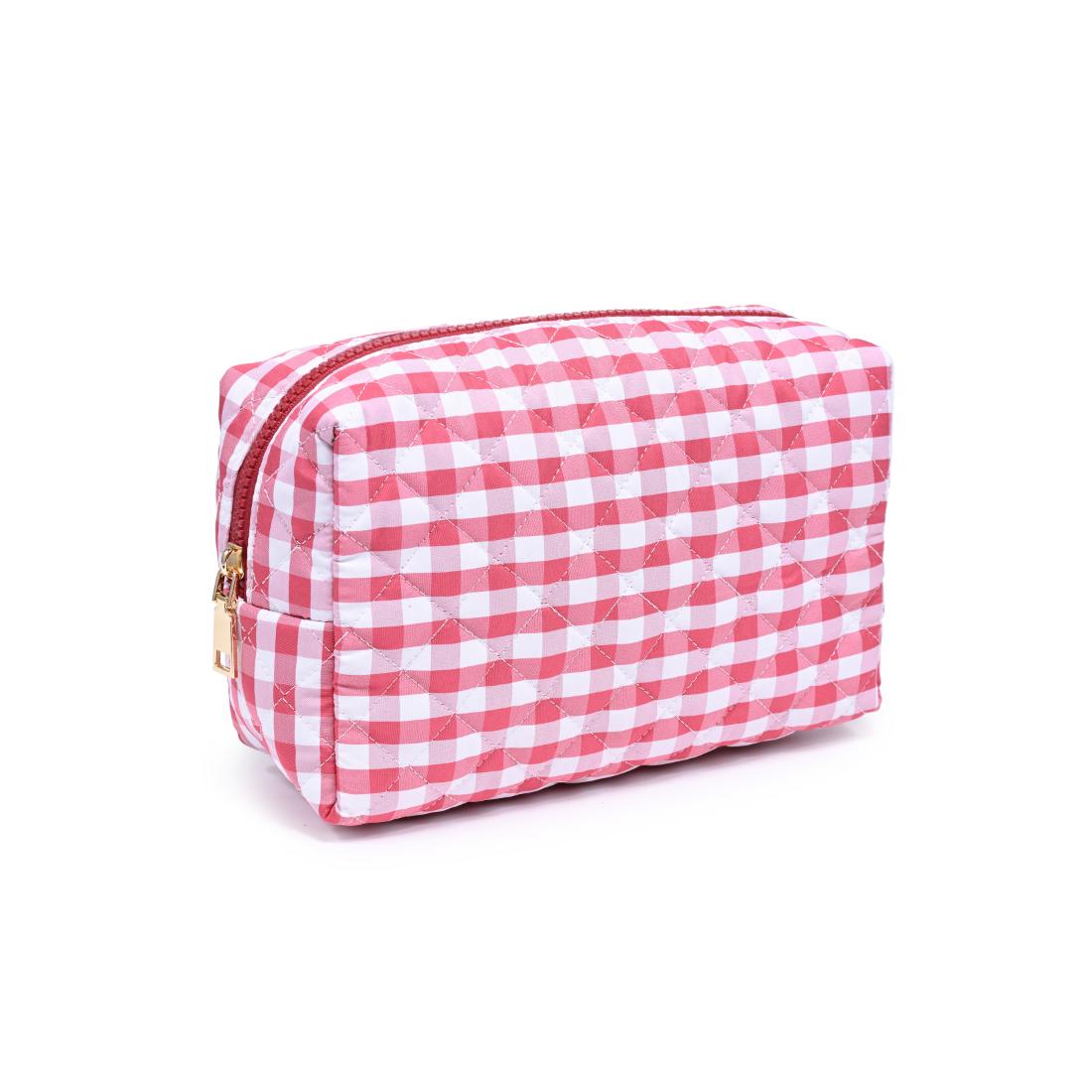 Urban Essentials Check Mate Cosmetic & Travel Organizer Pouch 840504209840 View 6 | Red
