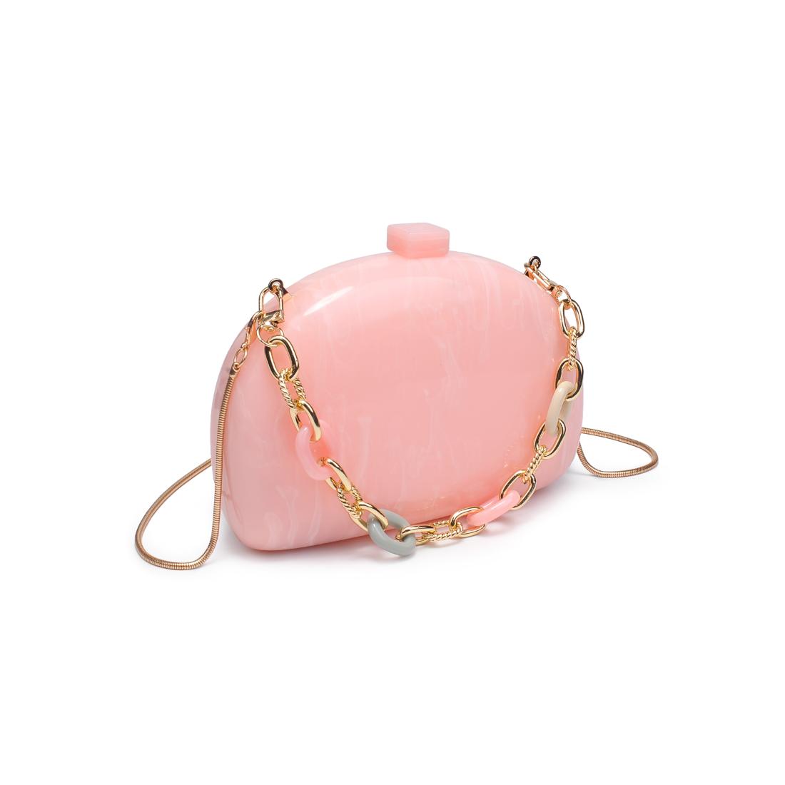 Woman wearing Light Pink Urban Expressions Morgan Evening Bag 840611151513 View 6 | Light Pink