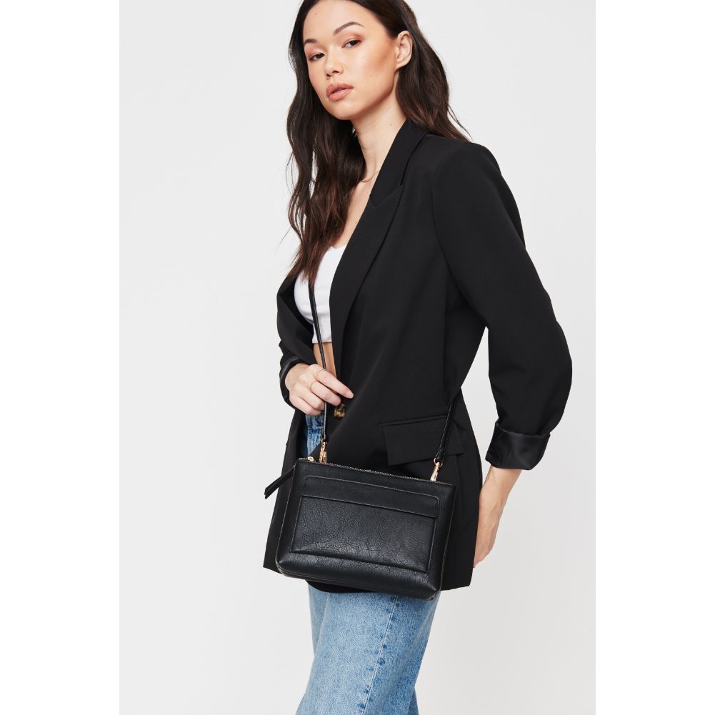 Woman wearing Black Urban Expressions Morris Crossbody 840611105851 View 2 | Black