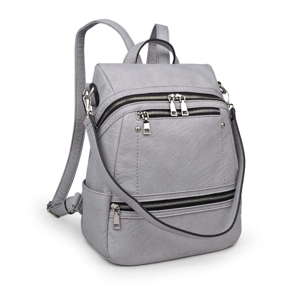 Product Image of Urban Expressions Juliette Textured Backpack NA-840611164704 View 2 | Grey