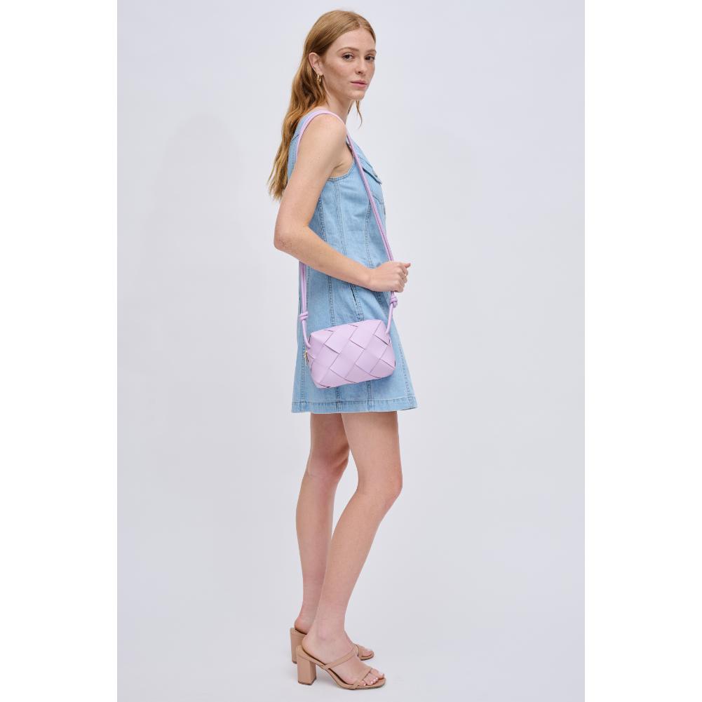 Woman wearing Lilac Urban Expressions Kennedy Crossbody 840611126764 View 3 | Lilac