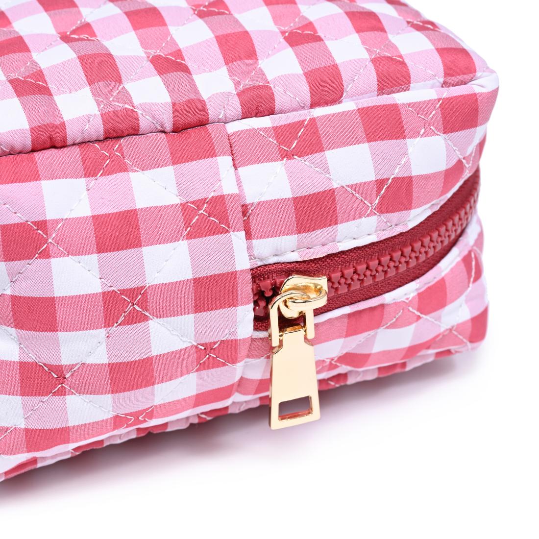 Urban Essentials Check Mate Cosmetic & Travel Organizer Pouch 840504209840 View 8 | Red