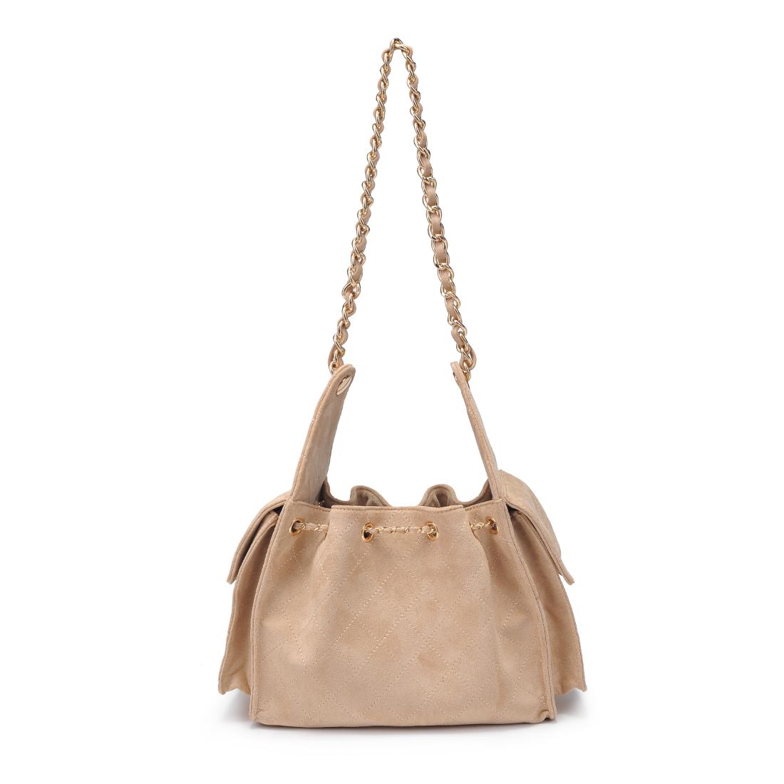 Product Image of Urban Expressions Willow - Quilted Faux Suede Hobo 840611198297 View 7 | Natural