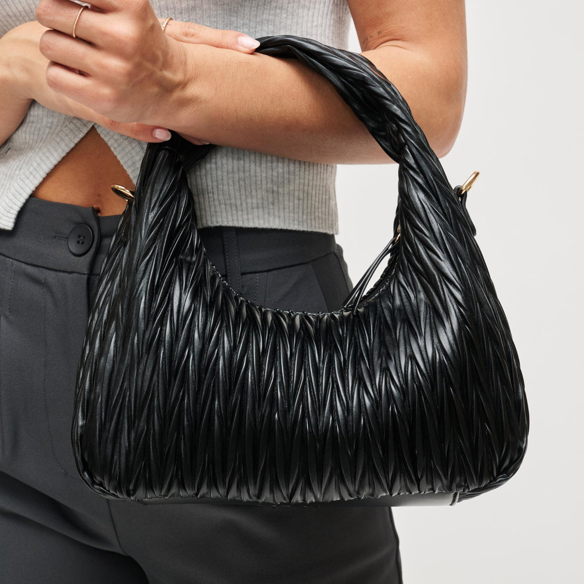 Woman wearing Black Urban Expressions Amara Crossbody 840611198839 View 1 | Black