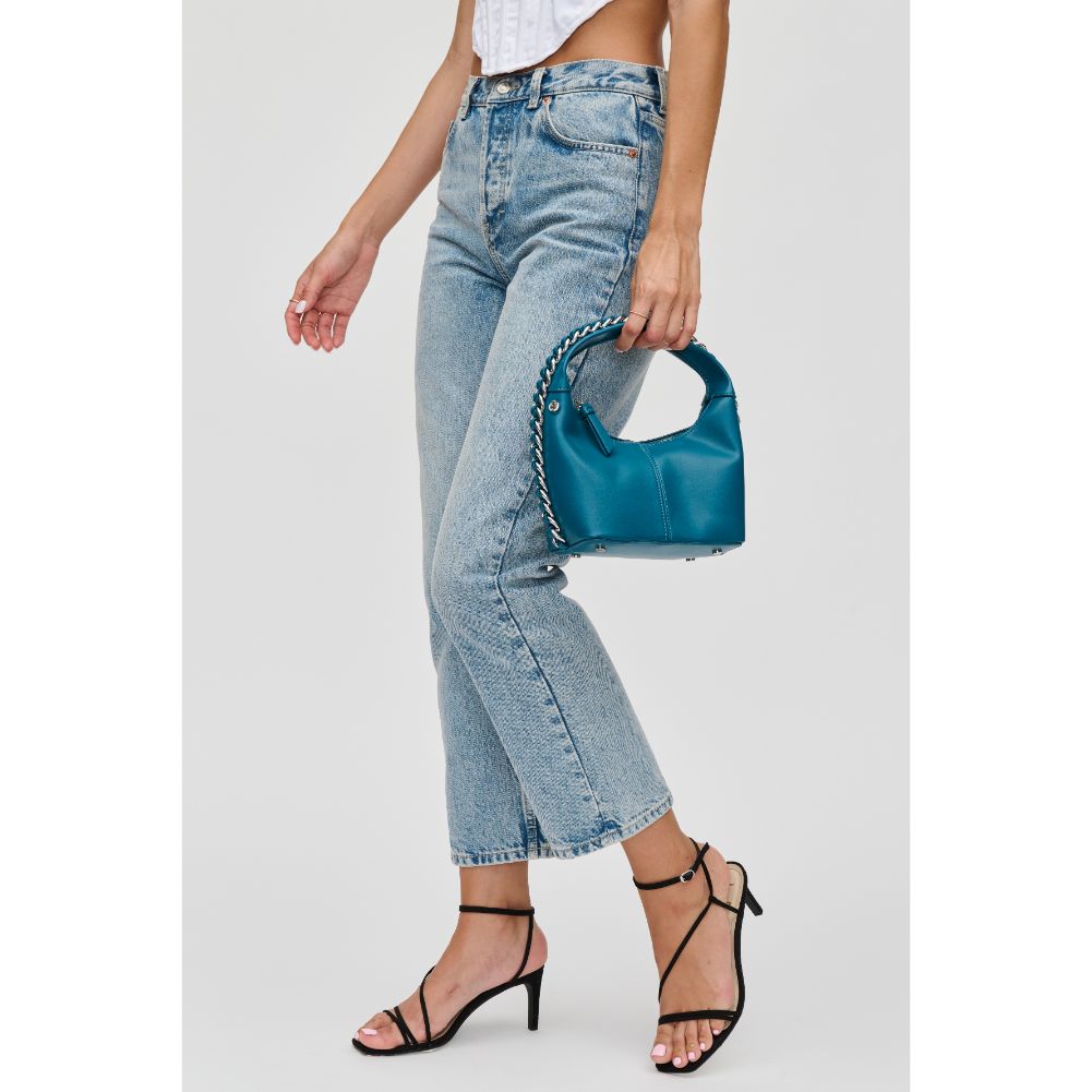 Woman wearing Denim Urban Expressions Lita Crossbody 840611113962 View 3 | Denim