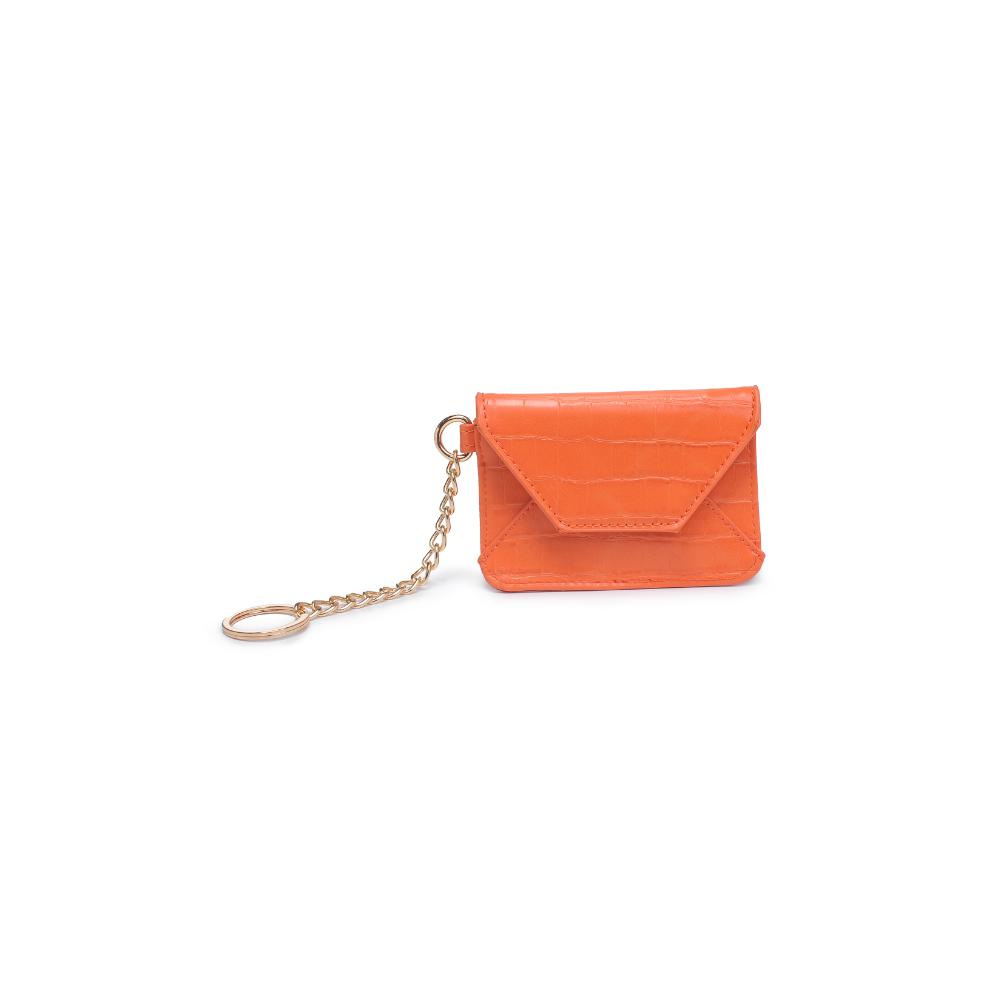 Woman wearing Tangerine Urban Expressions Gia - Croco Card Holder 840611181824 View 5 | Tangerine