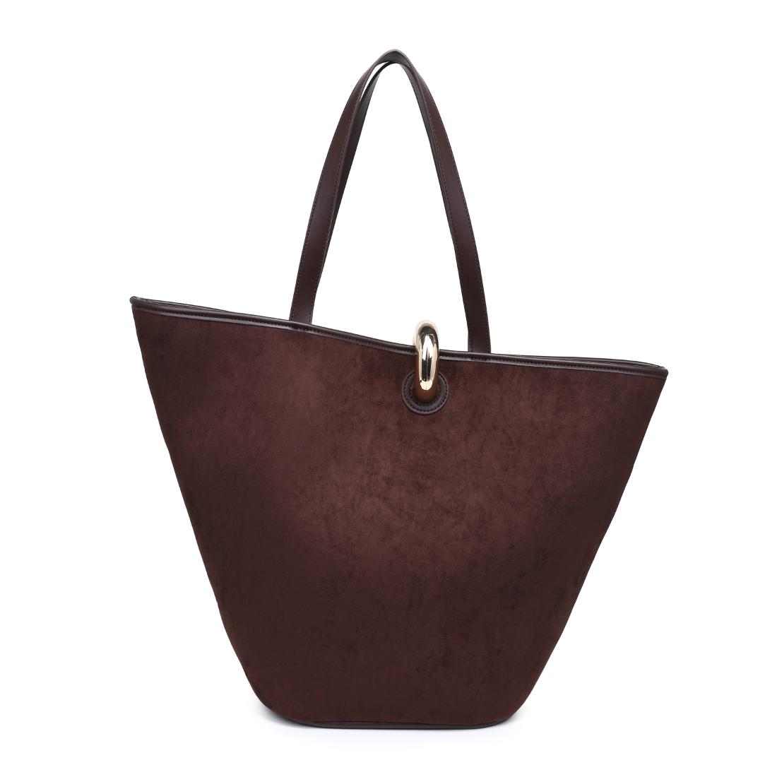 Urban Expressions Raelynn - Faux Suede Tote 840504216015 View 3 | Chocolate