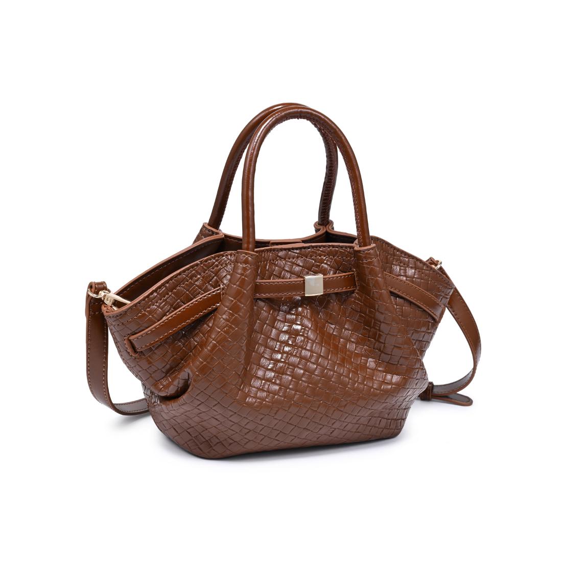 Urban Expressions Selena - Embossed Woven Crossbody 840504212154 View 6 | Cognac