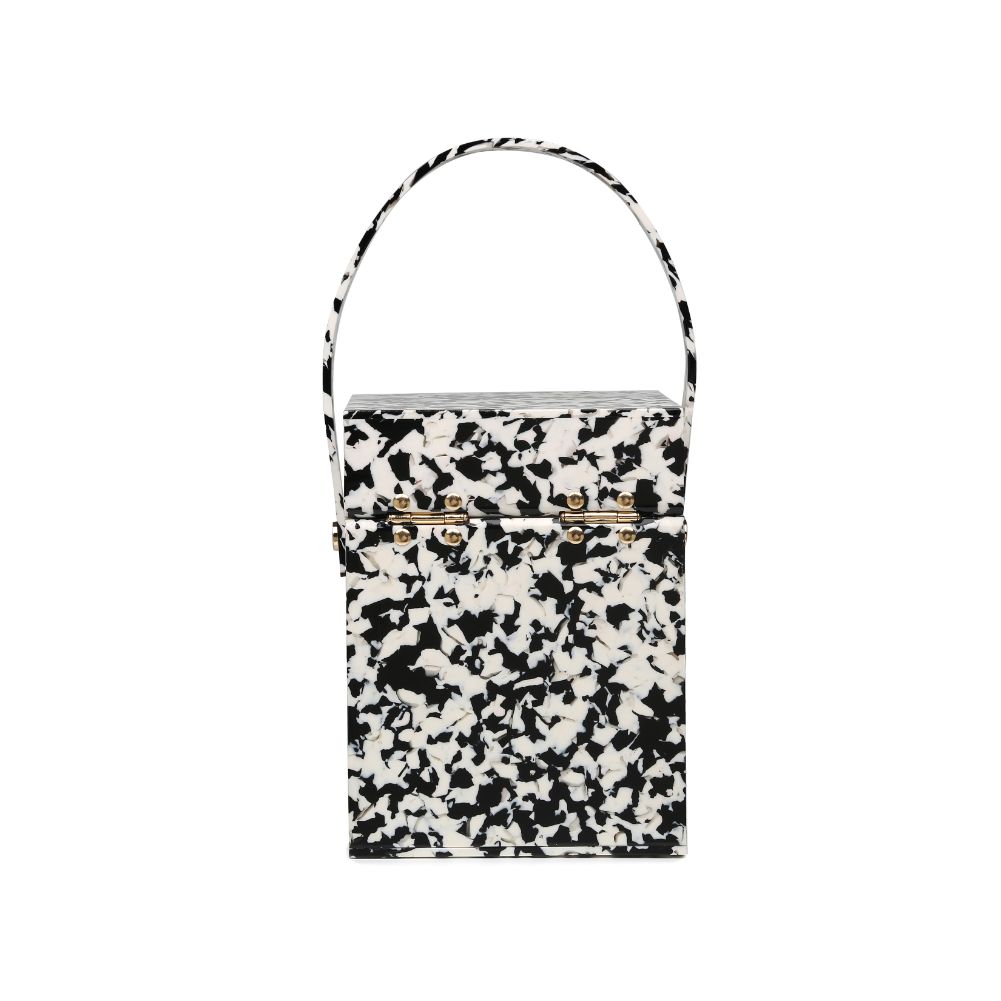 Product Image of Urban Expressions Sienna Evening Bag 840611165756 View 3 | Black White