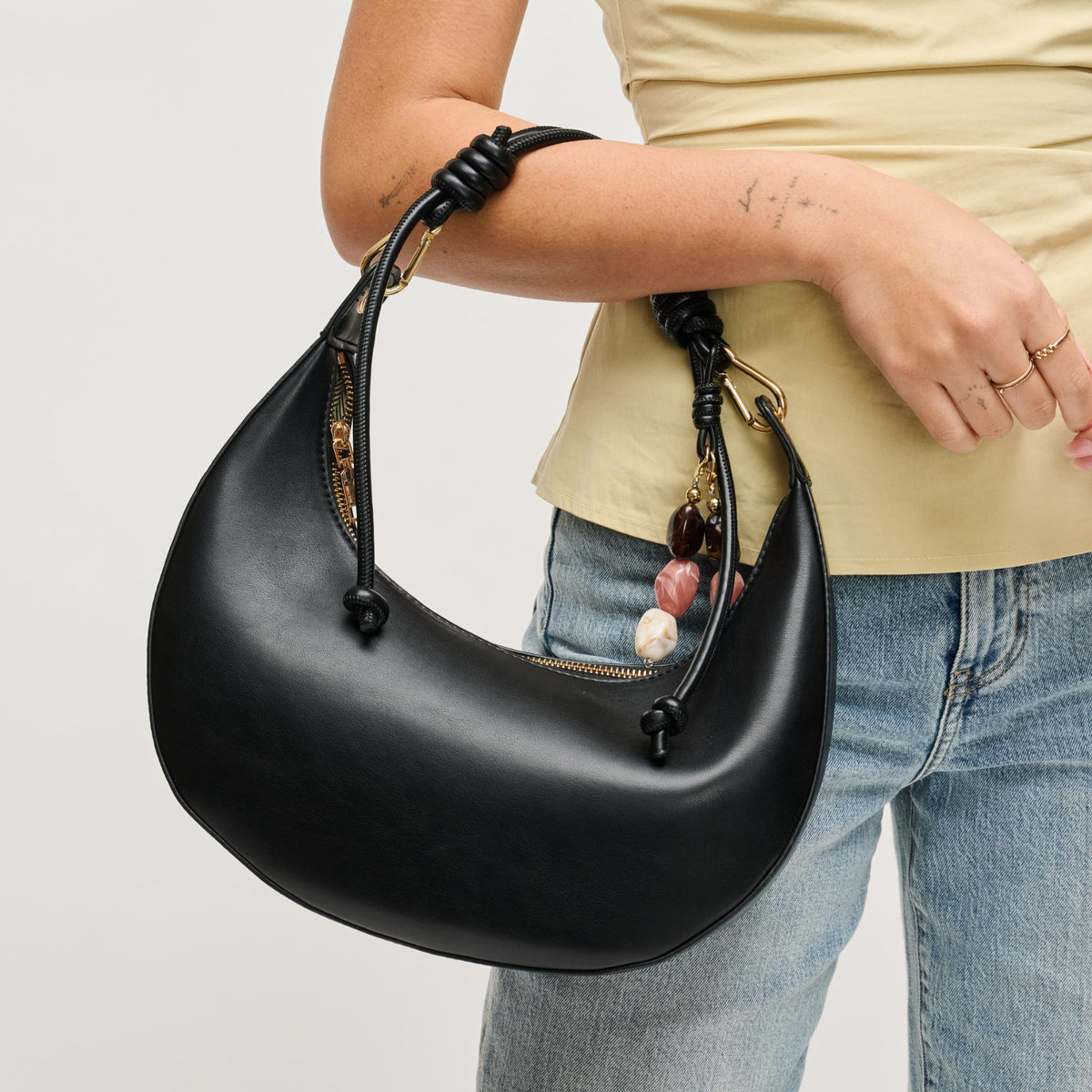 Woman wearing Black Urban Expressions Emilia Hobo 840504206429 View 1 | Black