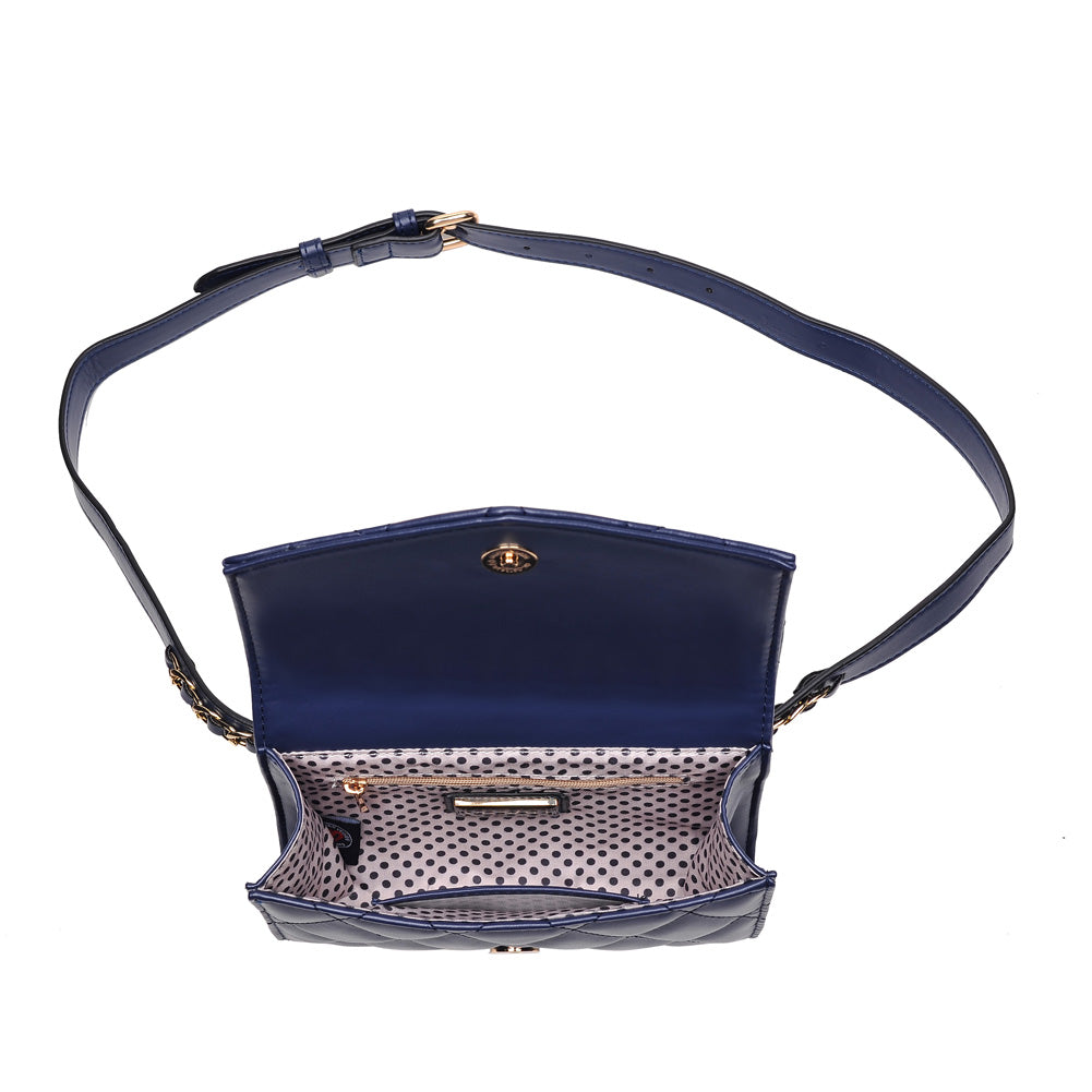 Woman wearing Navy Urban Expressions Rhythm Belt Bag NA-840611154378 View 9 | Navy