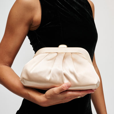 Woman wearing Champagne Urban Expressions Winter Clutch 840504211737 View 1 | Champagne