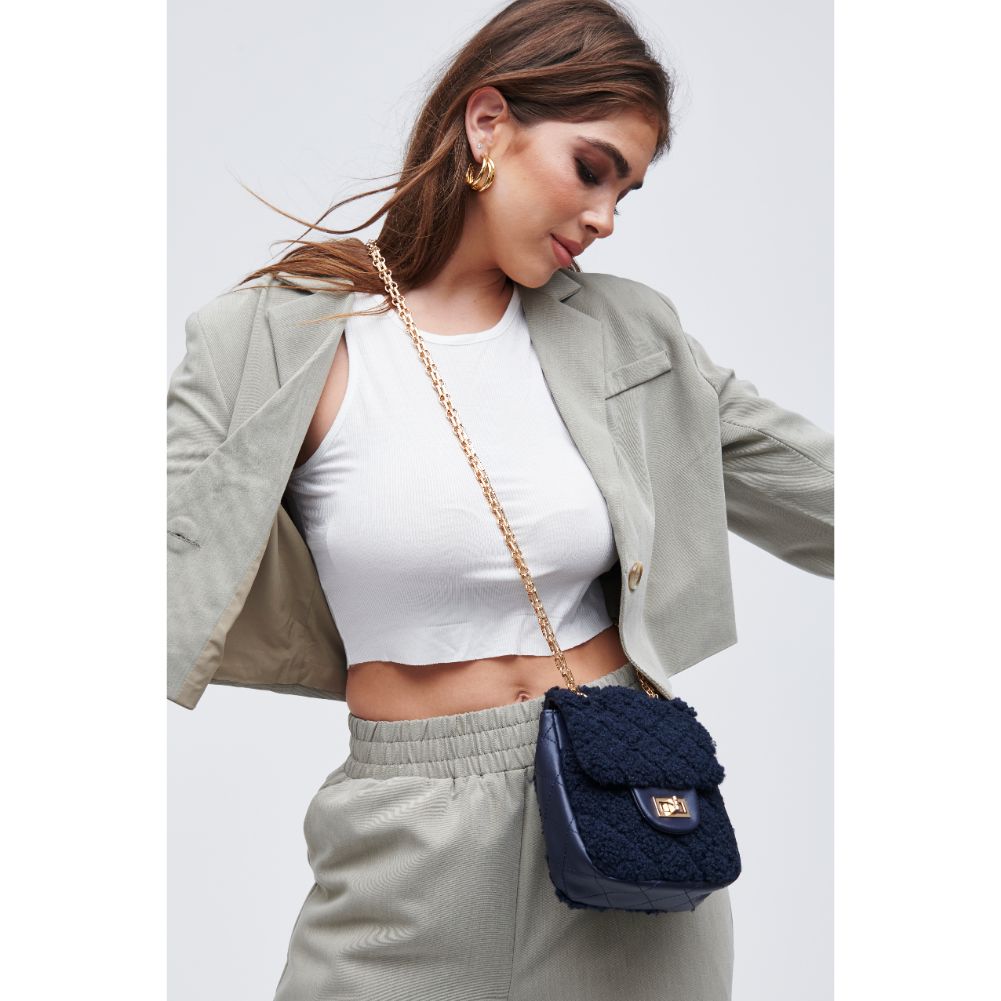 Woman wearing Midnight Urban Expressions Dorper Crossbody 818209010108 View 2 | Midnight