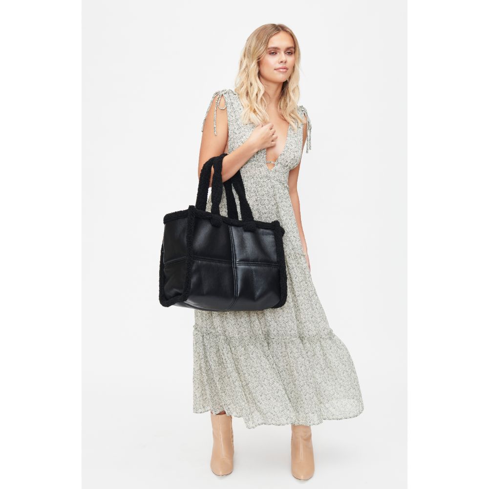 Woman wearing Black Urban Expressions Lohi Tote 840611101433 View 4 | Black