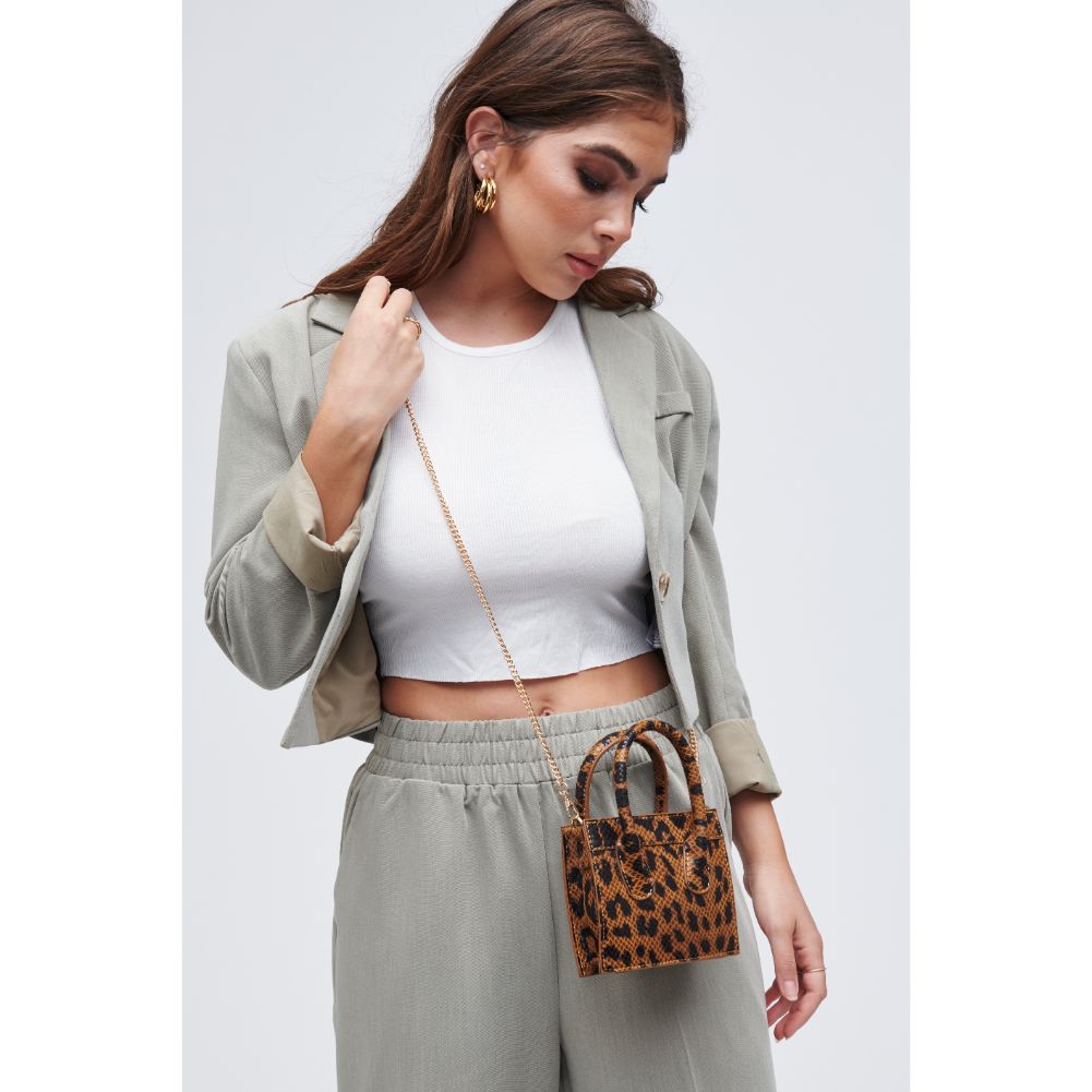 Woman wearing Leopard Urban Expressions Daria - Leopard Crossbody 818209011204 View 2 | Leopard