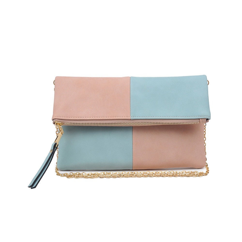 Woman wearing Nude Seafoam Urban Expressions Soraya Clutch NA-840611146779 View 5 | Nude Seafoam