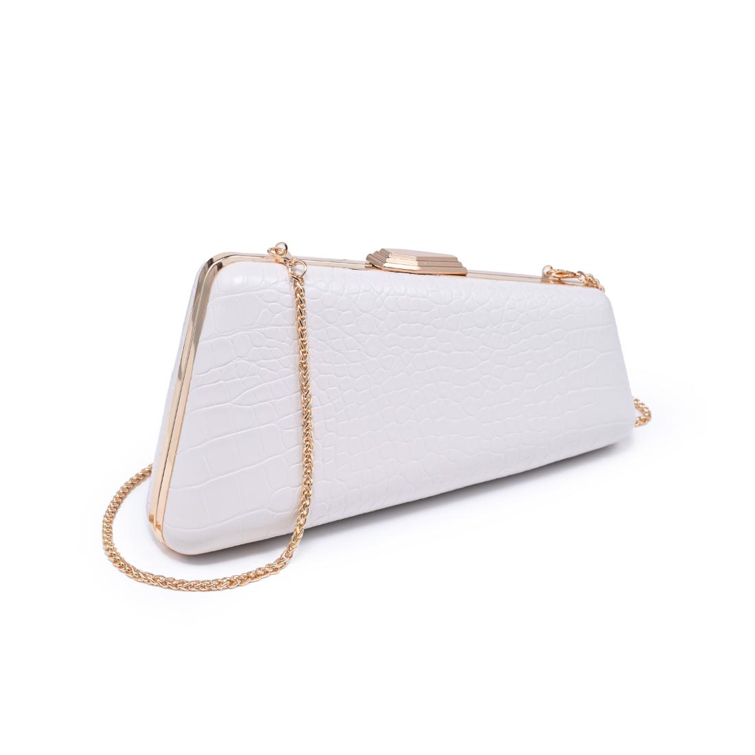 Urban Expressions Irene - Croco Asymmetrical Evening Bag 840504206719 View 6 | Oatmilk