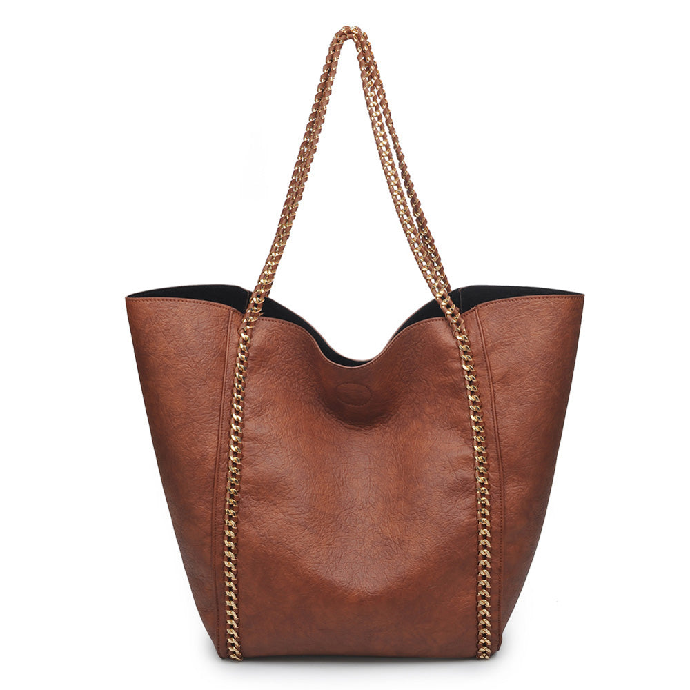 Product Image of Urban Expressions Matilda Tote NA-840611151438 View 3 | Cognac