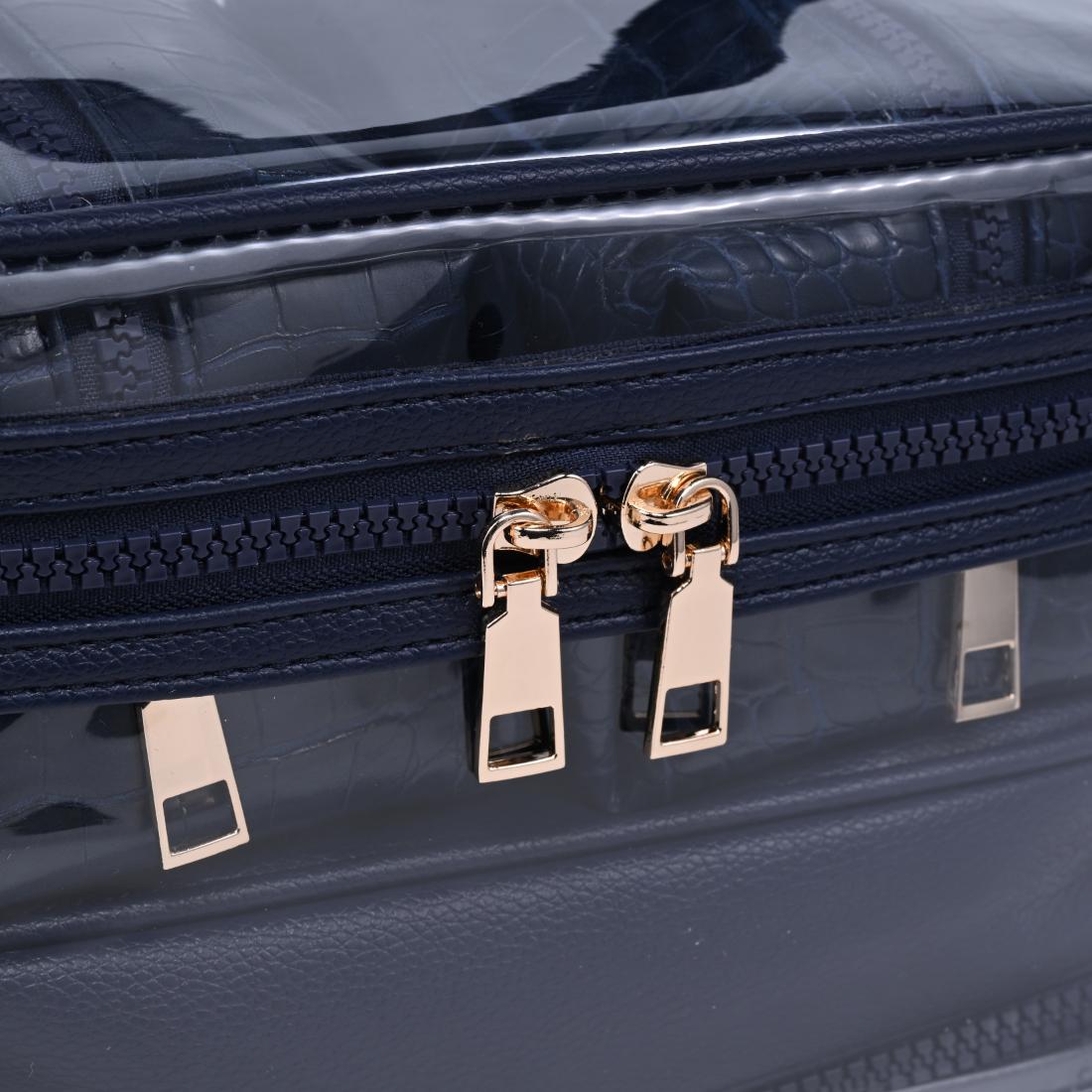 Urban Essentials Croc Chic - 4 Piece Train Case Set 840504215735 View 8 | Navy