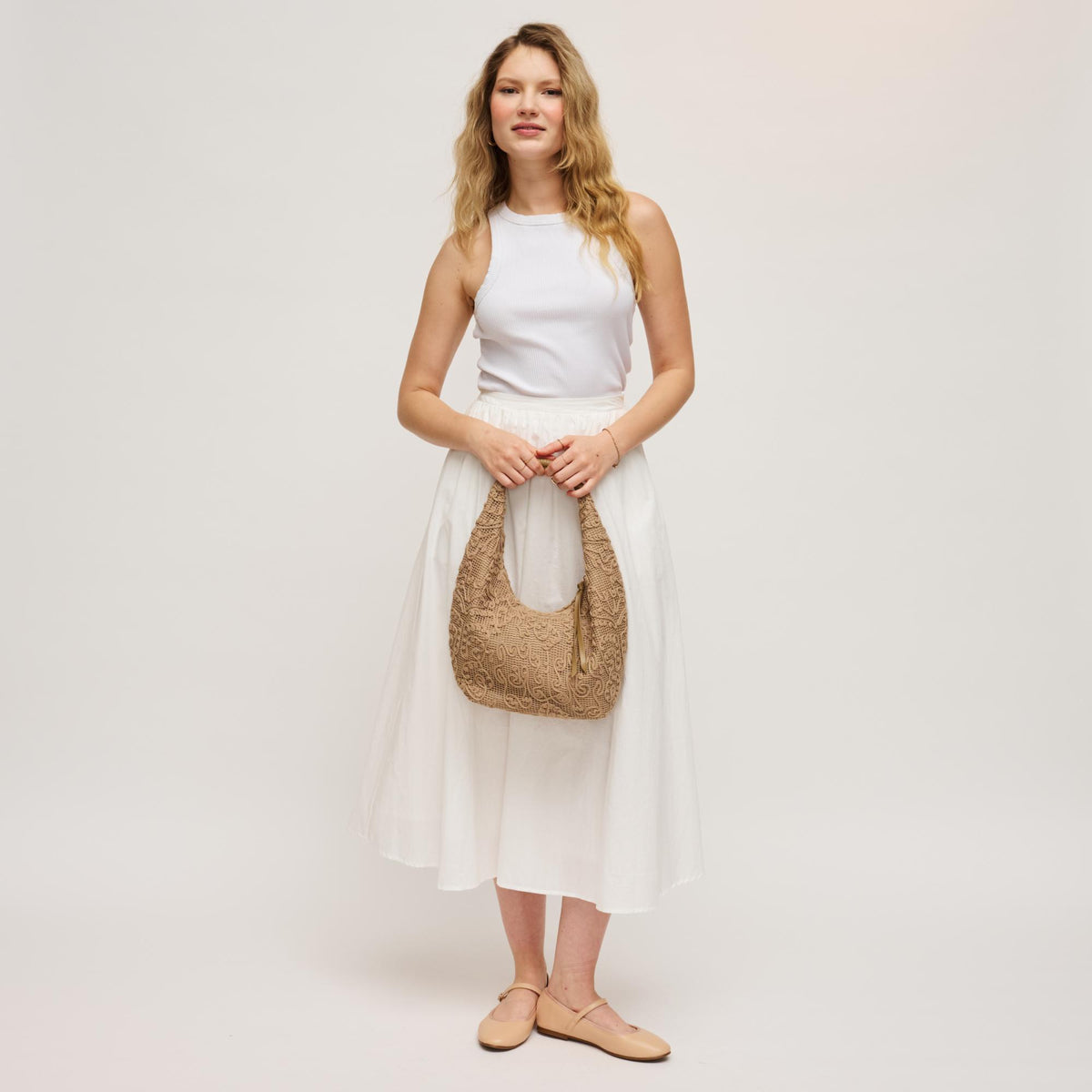 Woman wearing Natural Urban Expressions Micah Hobo 840504205231 View 4 | Natural