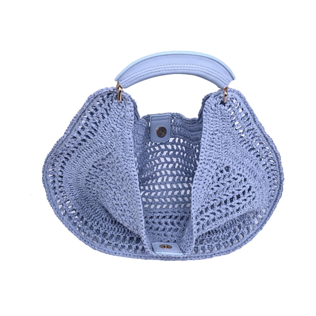 Woman wearing Periwinkle Urban Expressions Camden Hobo 840504208942 View 9 | Periwinkle