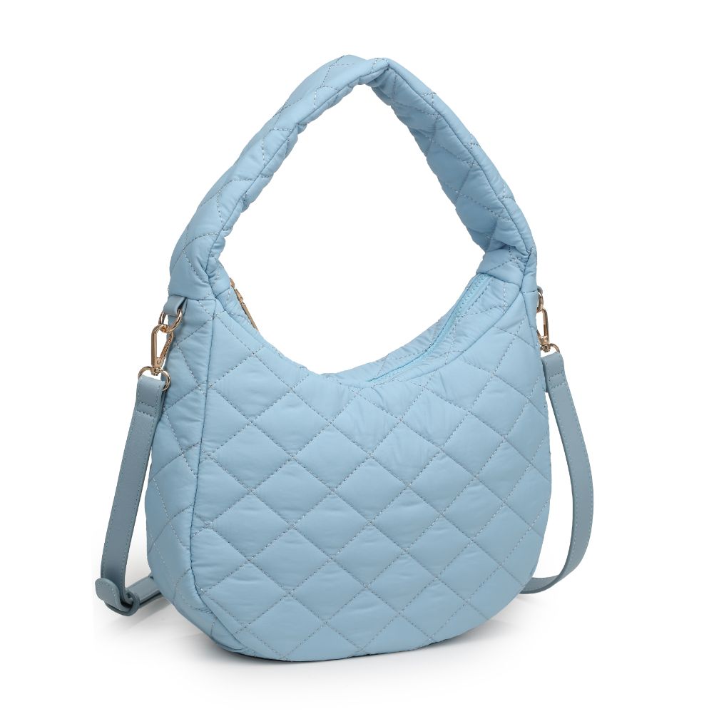Product Image of Urban Expressions Sonoma - Quilted Nylon Hobo 840611118462 View 6 | Baby Blue