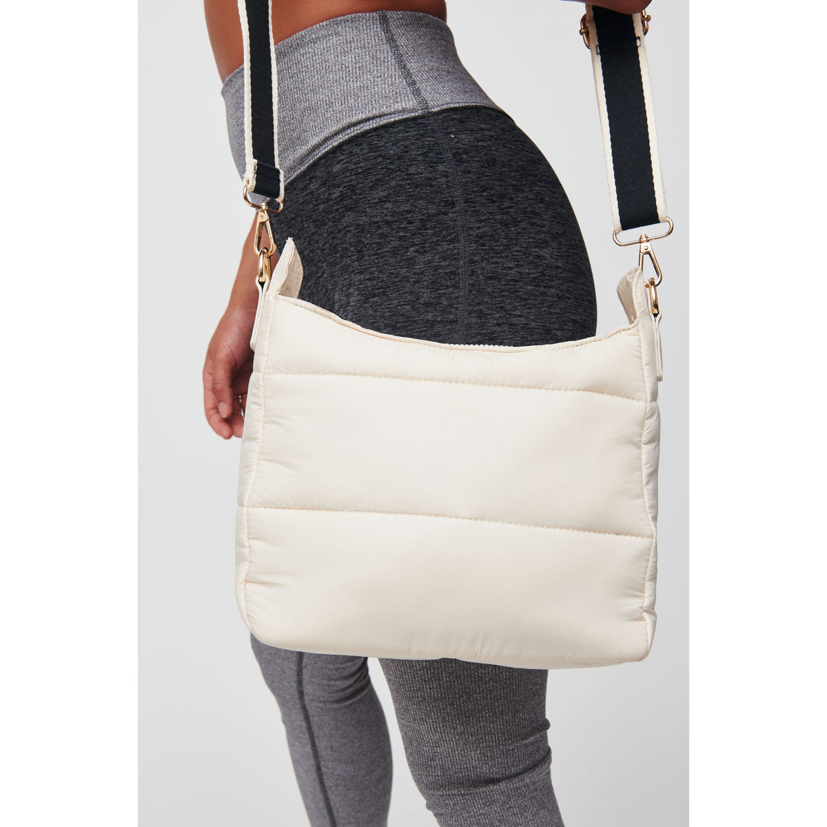 Woman wearing Cream Urban Expressions Verna Crossbody 818209013260 View 2 | Cream