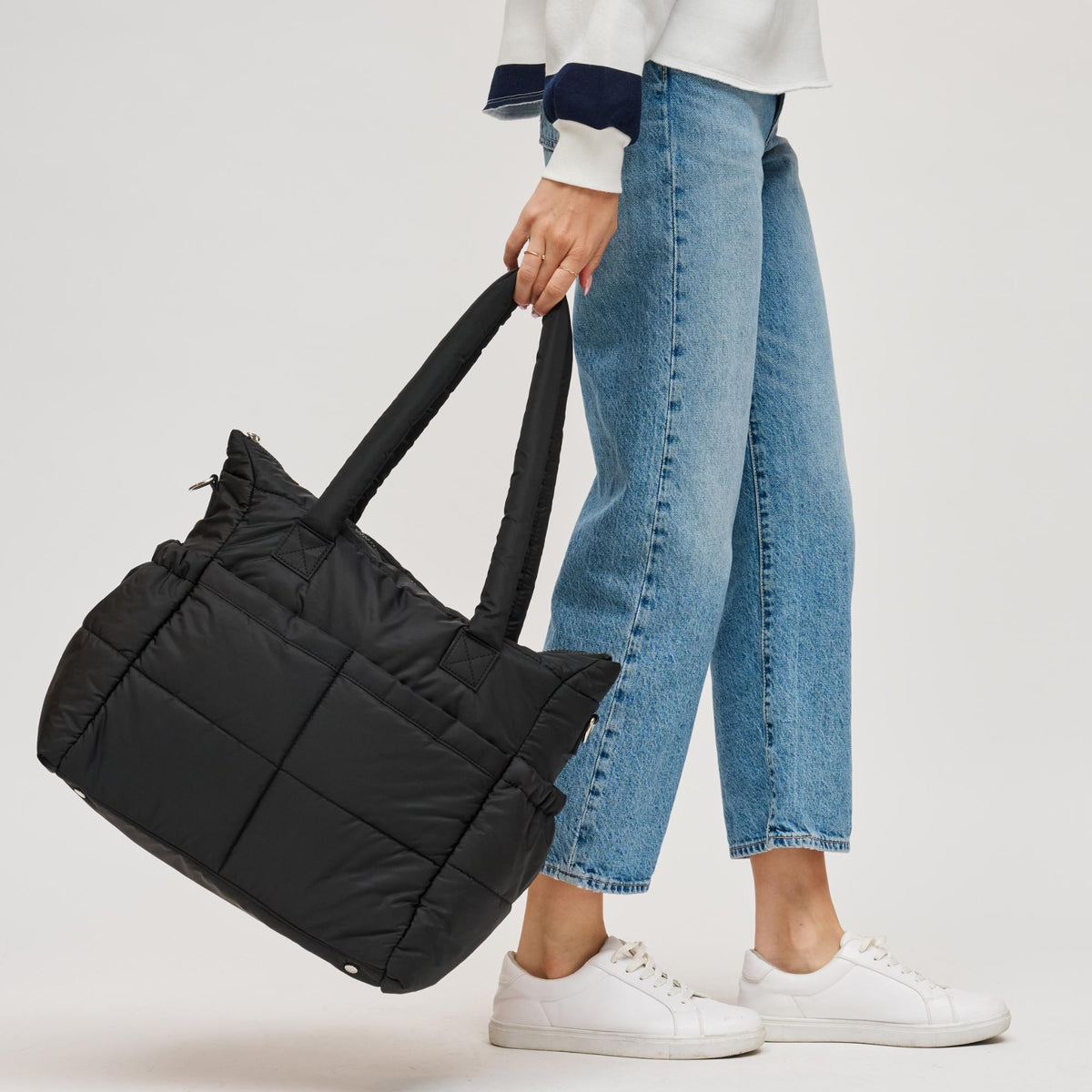 Woman wearing Black Urban Expressions Jetsetter Go Tote 840611198044 View 1 | Black