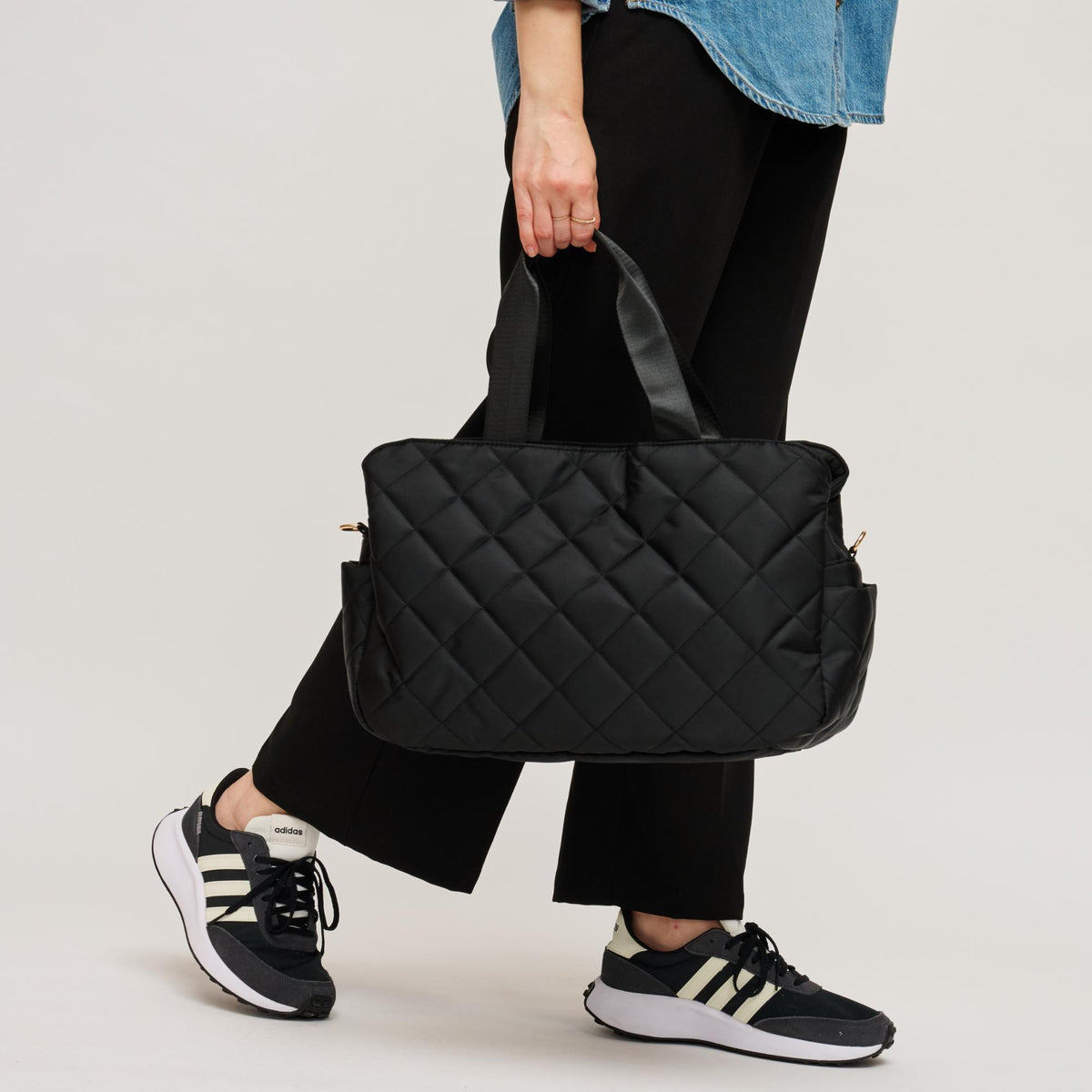 Woman wearing Black Urban Expressions Nell Tote 840504207440 View 3 | Black