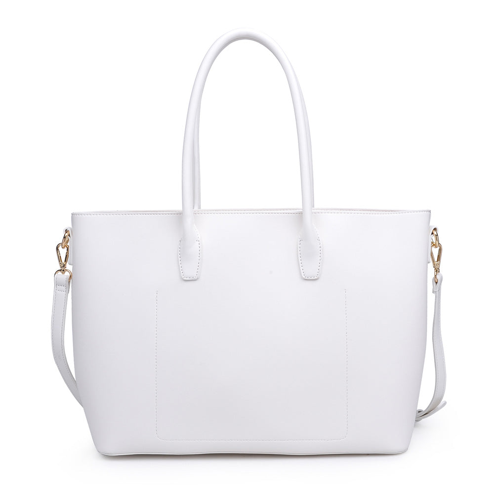 Product Image of Urban Expressions Love Tote 840611160683 View 3 | White