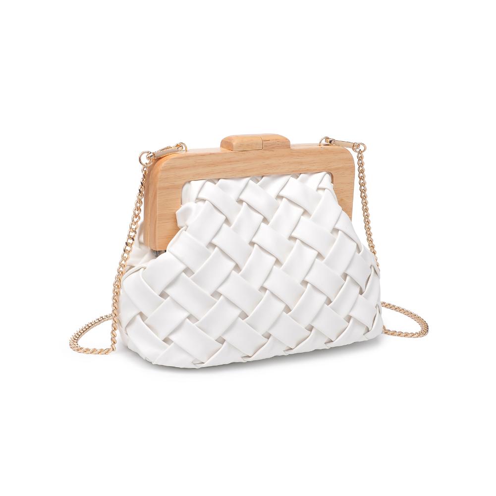 Woman wearing White Urban Expressions Matilda Clutch 840611192080 View 6 | White