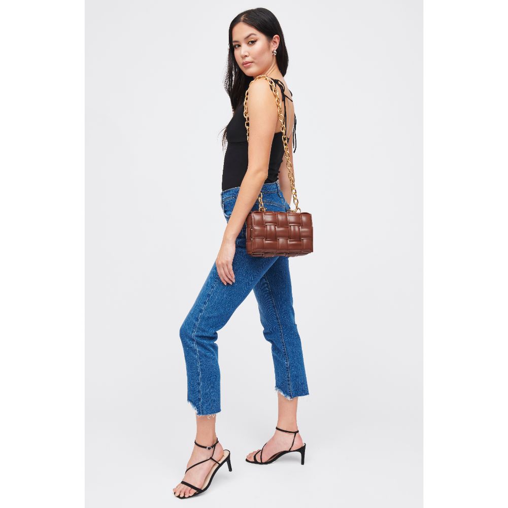 Woman wearing Chocolate Urban Expressions Ines Crossbody 840611185495 View 3 | Chocolate