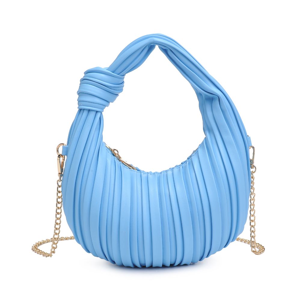 Woman wearing Sky Blue Urban Expressions Fawna  - Pleated Crossbody 840611106391 View 5 | Sky Blue