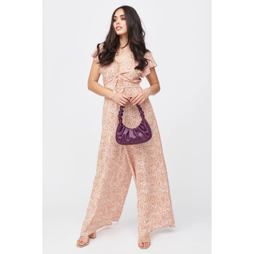 Woman wearing Eggplant Urban Expressions Oliveta Shoulder Bag 840611183156 View 3 | Eggplant