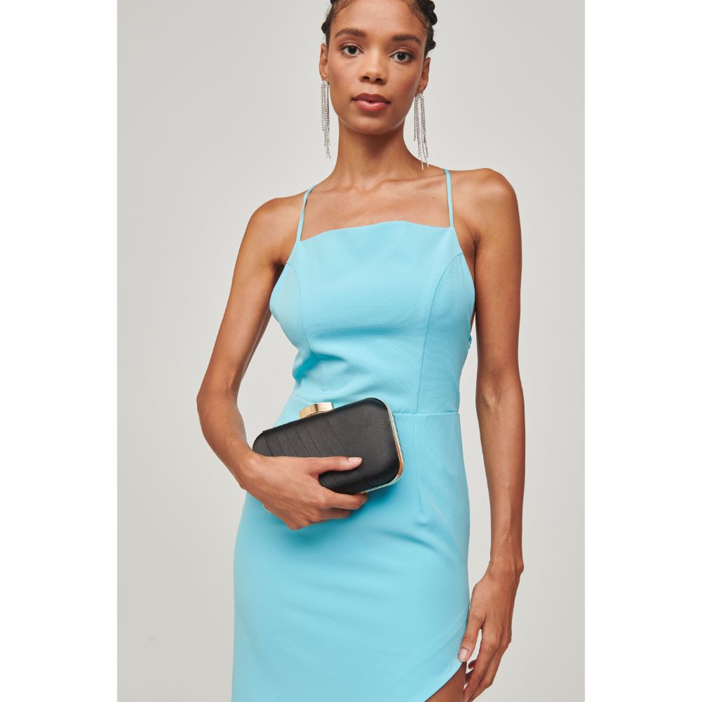 Woman wearing Black Urban Expressions Tori Evening Bag 840611103604 View 3 | Black