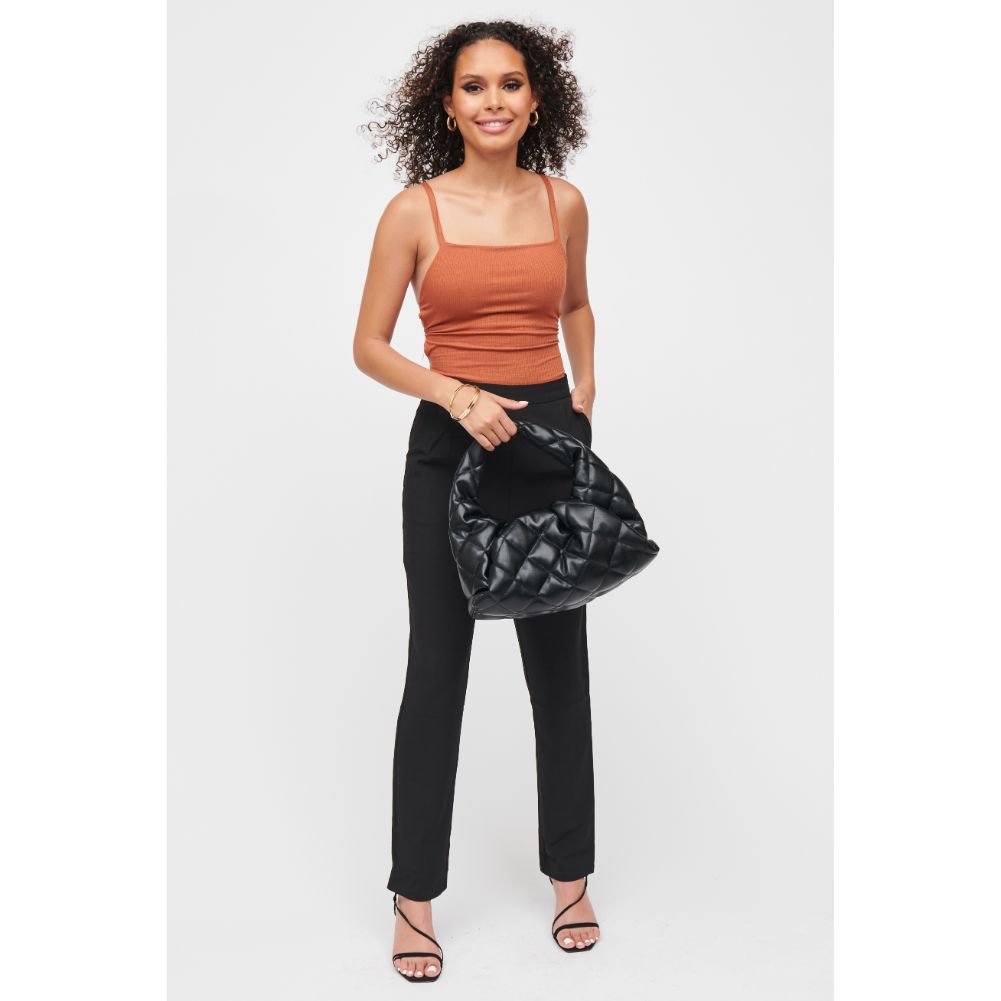 Woman wearing Black Urban Expressions Renee Hobo 840611182500 View 4 | Black
