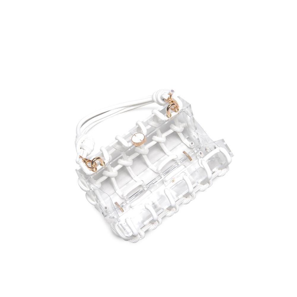 Woman wearing White Urban Expressions Mavis Evening Bag 840611191649 View 9 | White